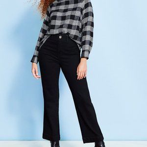 NWTs Slim Wide Leg Jeans Washed Black Wash Sz 6 /28